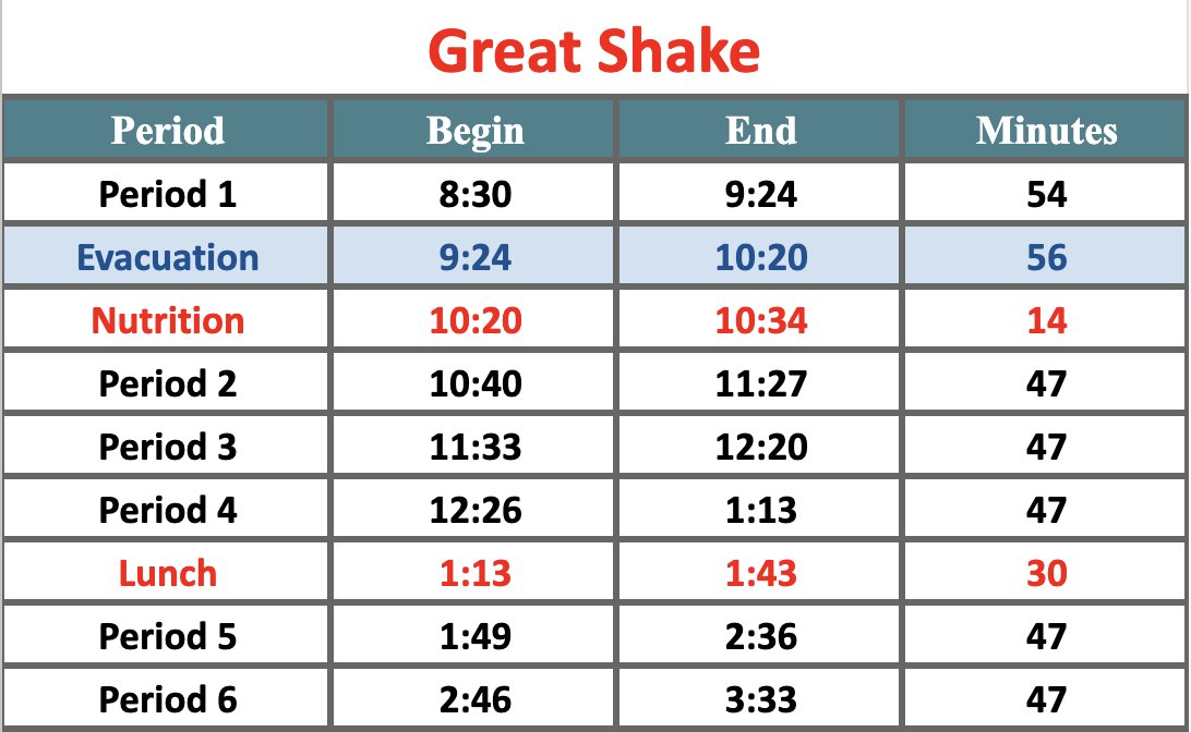 Schedule